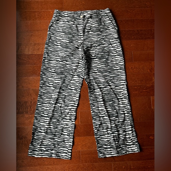 H&M wide leg zebra print pant, US 10 - Picture 7 of 8